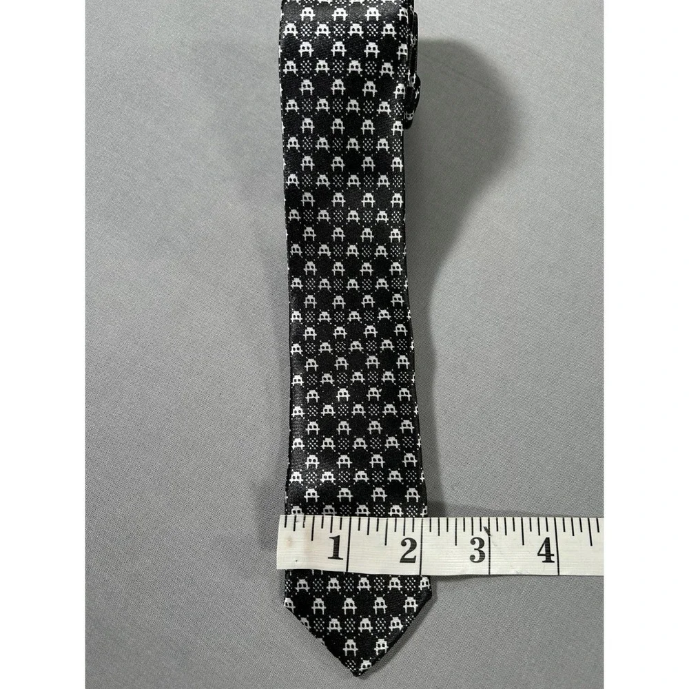 Space Invaders Video Game Atari BlackTieGeek Skinny Dress Tie office Nerds